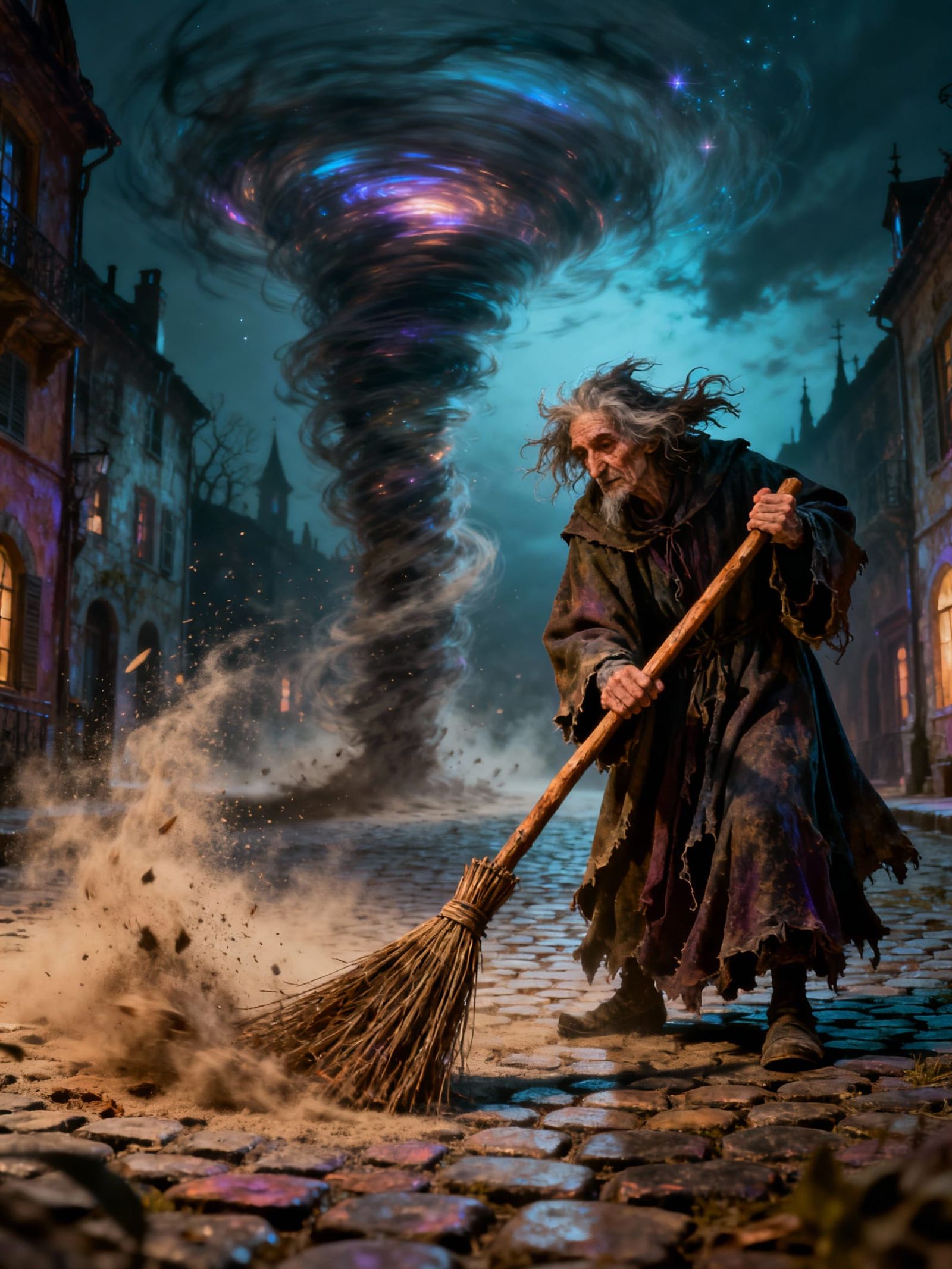 Witch Creates Chaotic Tornado With Broom