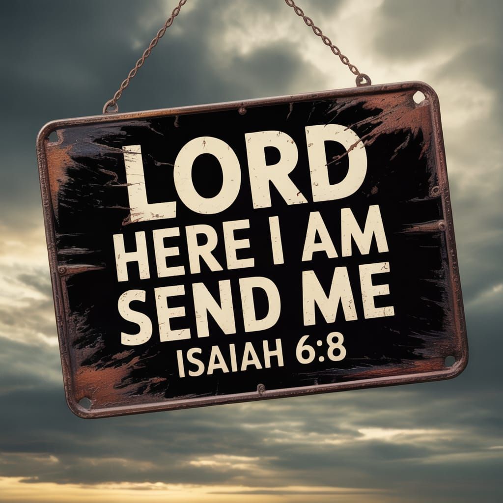 Vintage Movie Poster of Iron Sign with Text