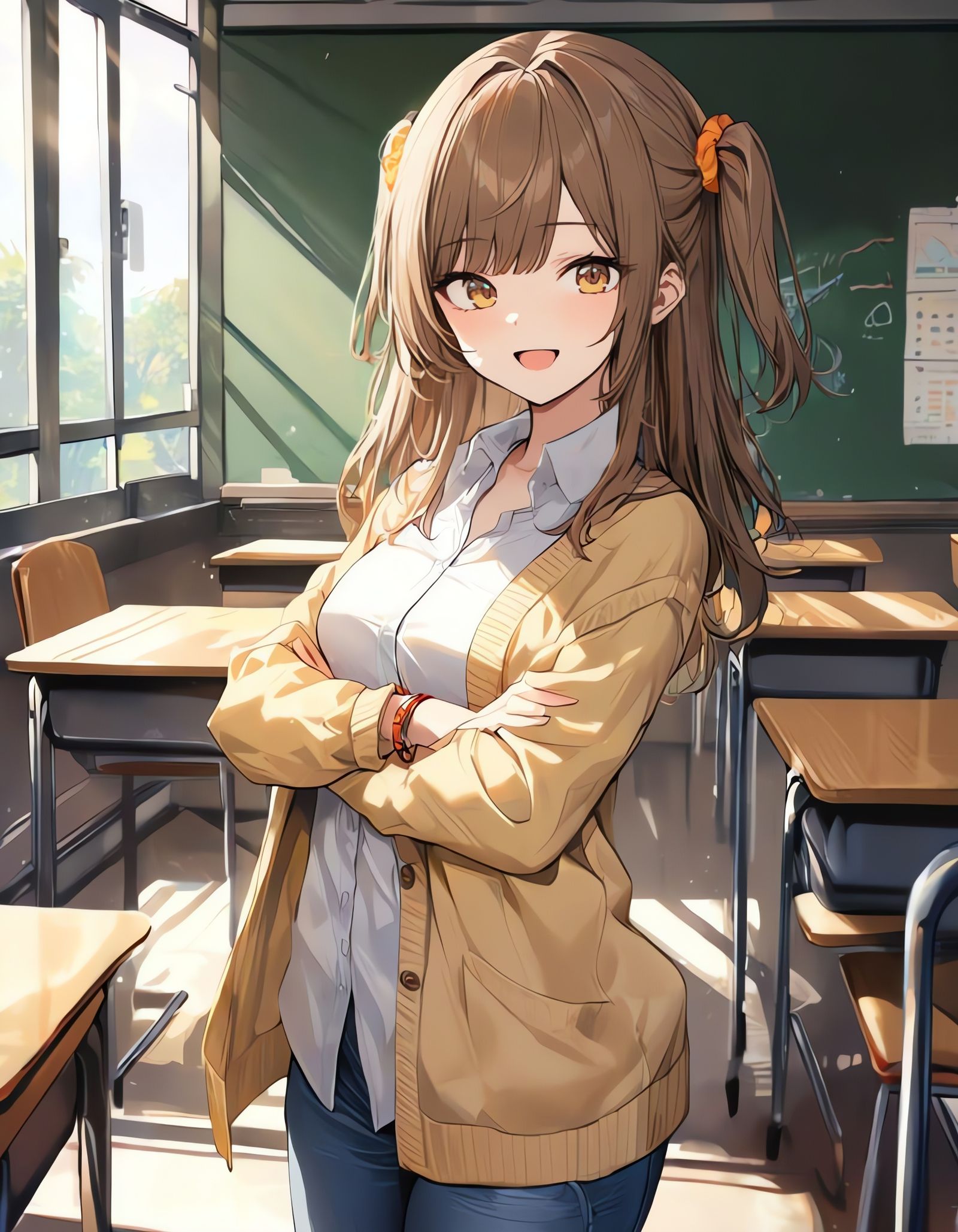 Warm-Smiling 1-Girl Masterpiece in Absurdres Style