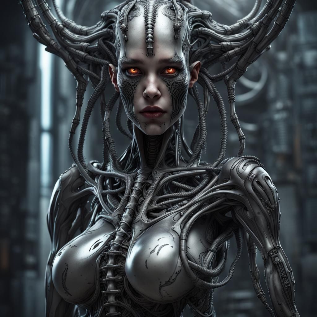 Slimy Cyborg Demons in Detailed Cinematic Art