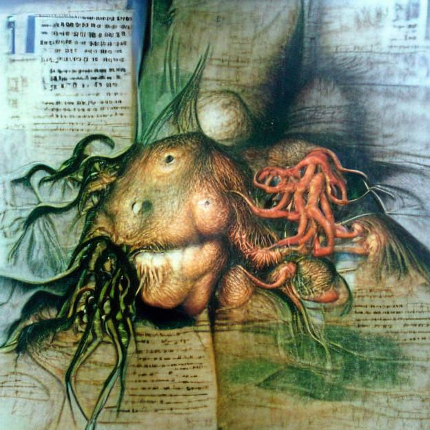Lovecraftian Horror in Albrecht Dürer Style