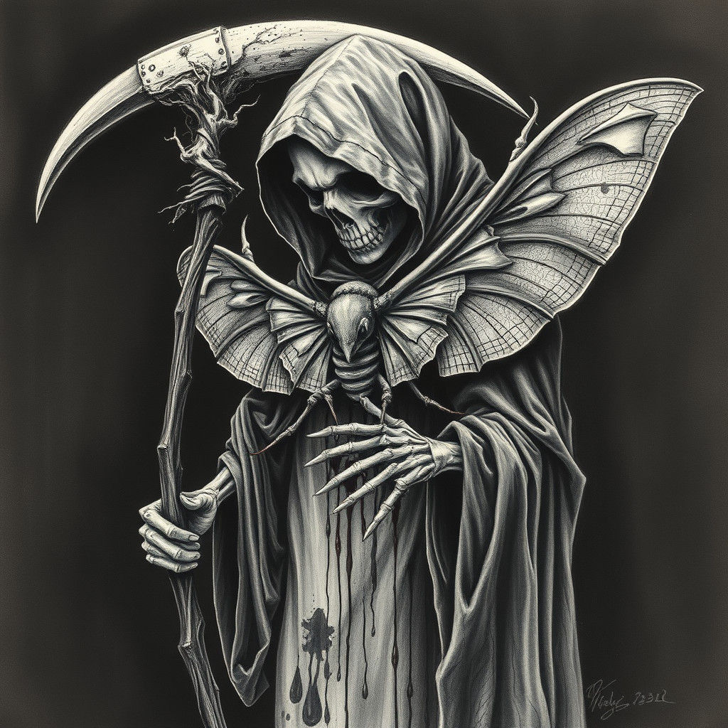 Grim Reaper Morphs into Death's Head Moth