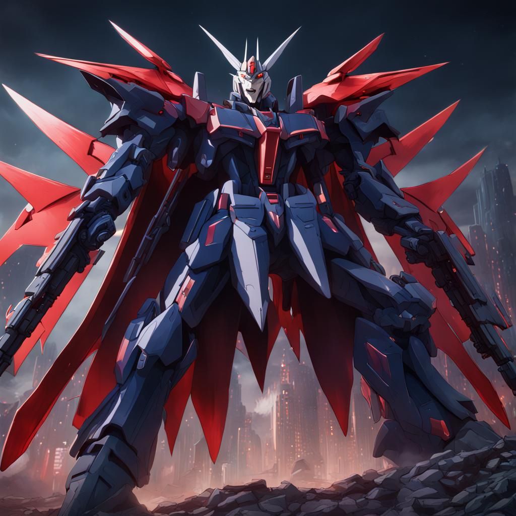 Count Dracula Gundam: Detailed Matte Painting