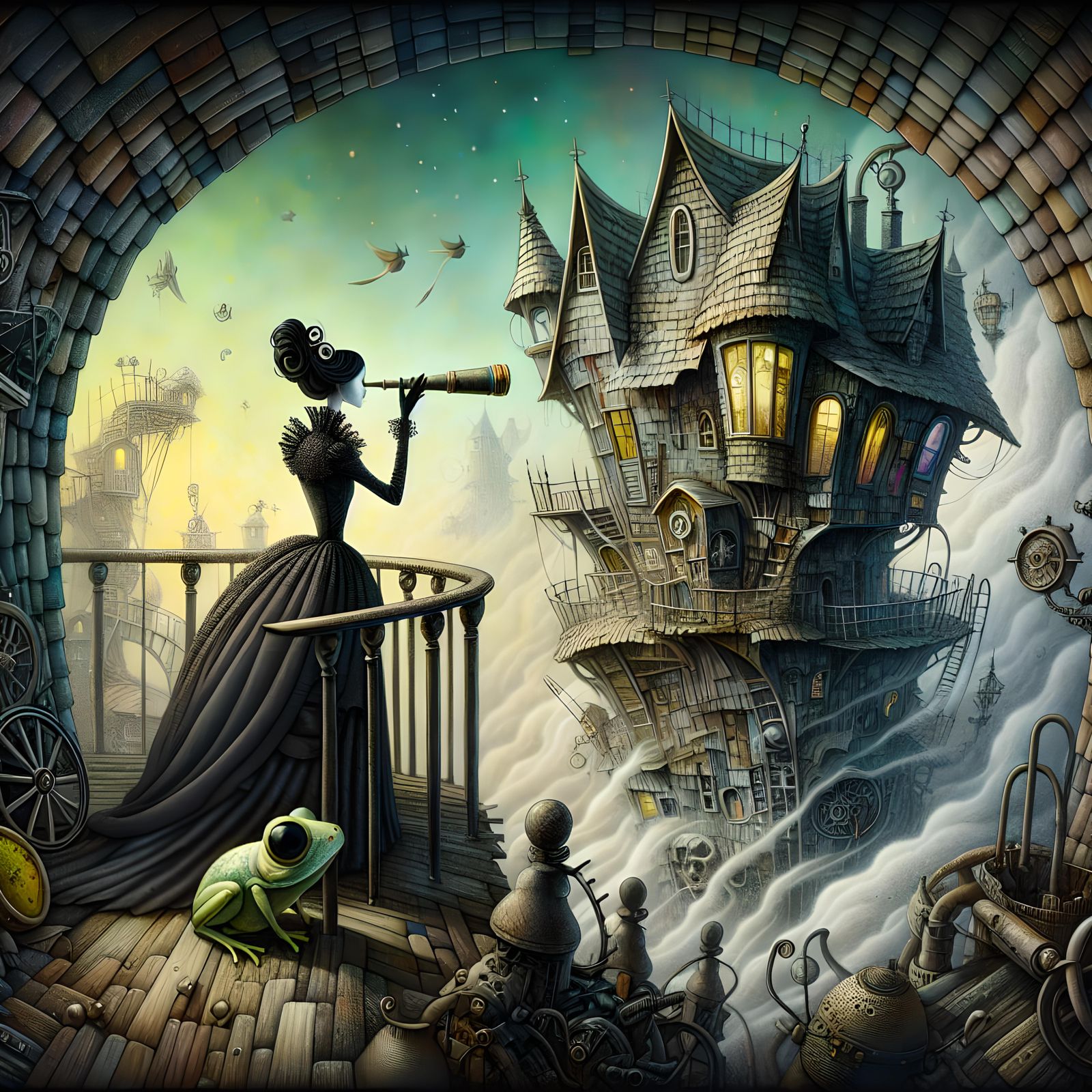 Goth Lady and Frog Scope out a Place to call Their Own Home-...