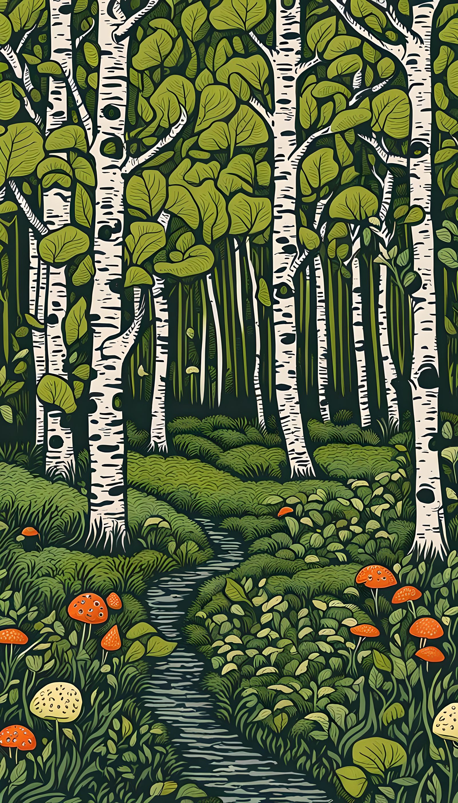 Birch woodland