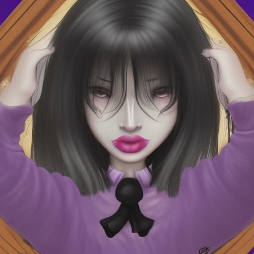 Leanan Sidhe Selfie in Horror Violet Style