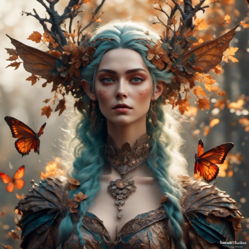 Mesmerizing Elven Woman in Detailed Fantasy Art