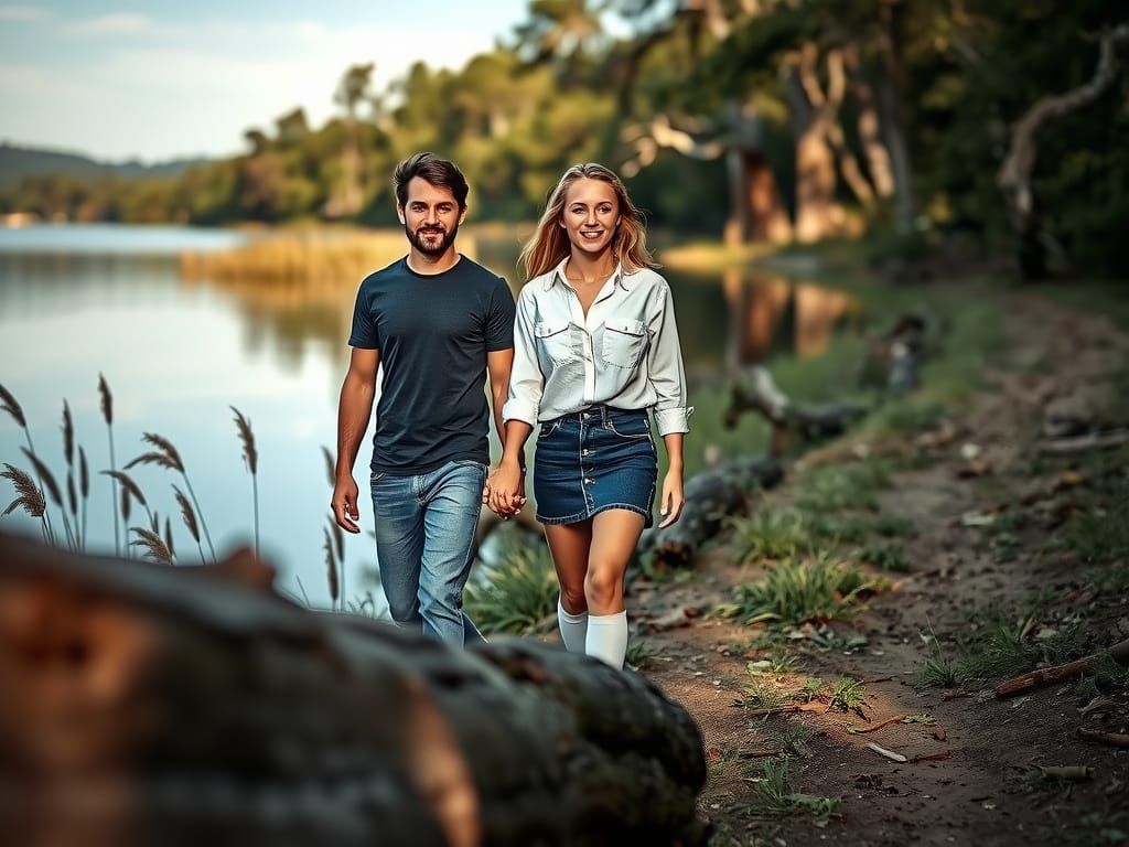 Romantic walk.