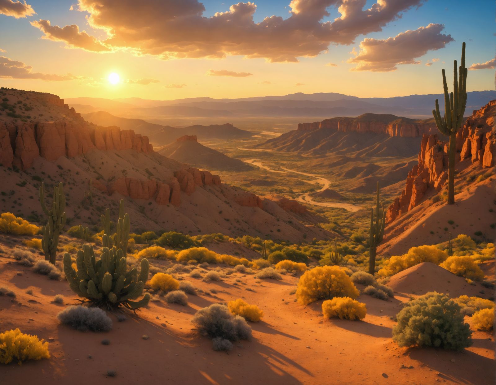 Hyperreal New Mexico Landscape