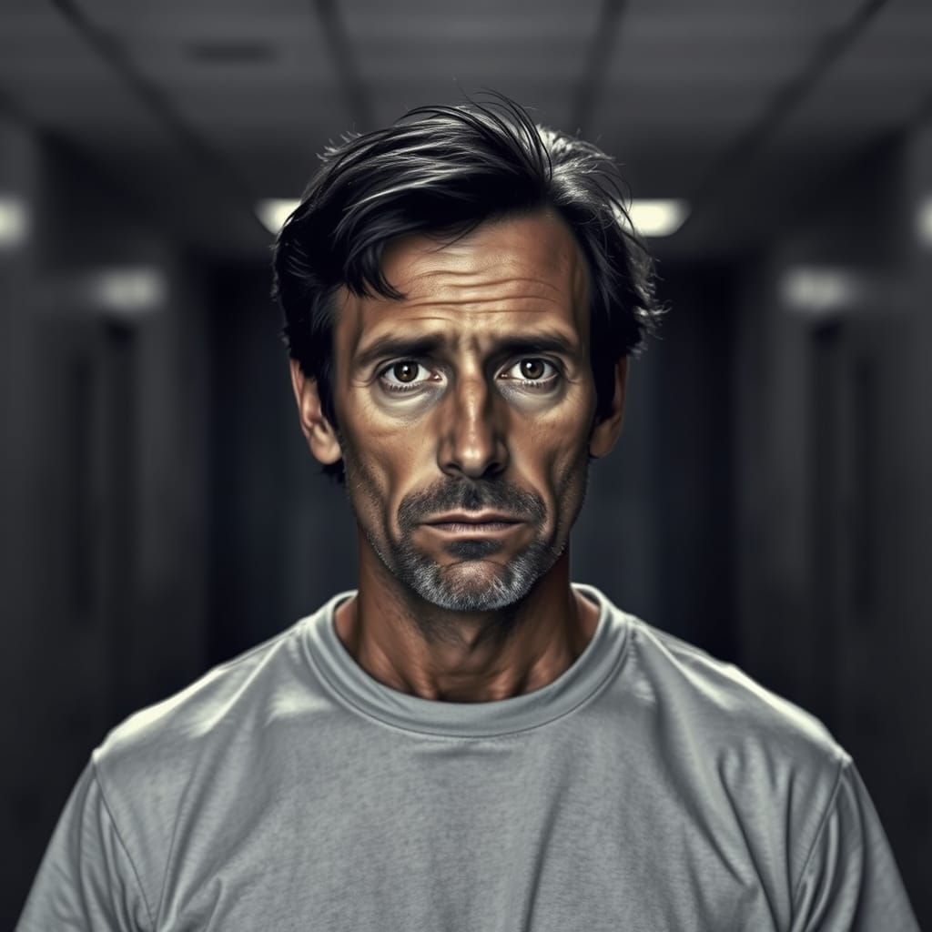 Gritty Portrait in Institutional Style