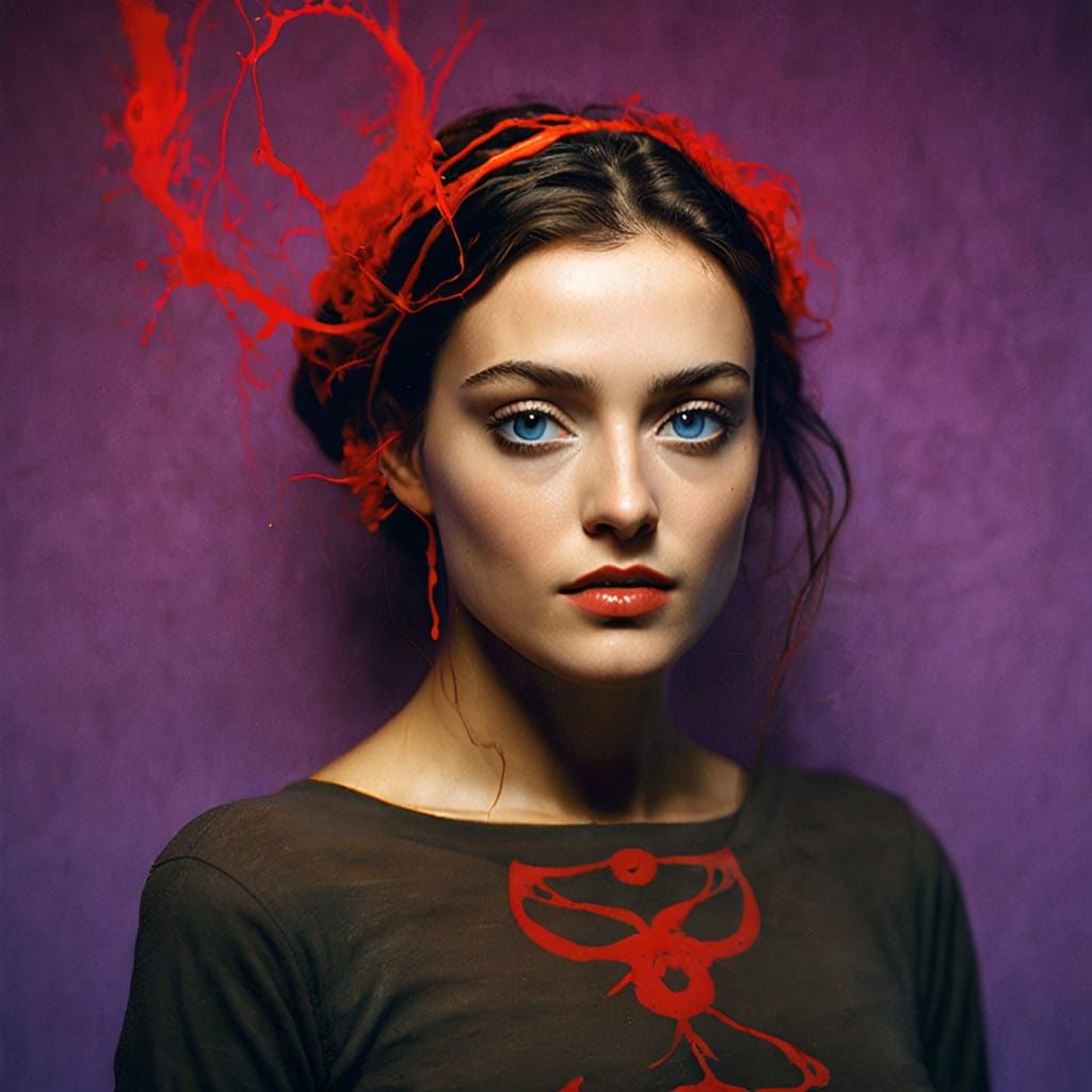 Surreal Night Vision of a Deadite in Evil Dead River