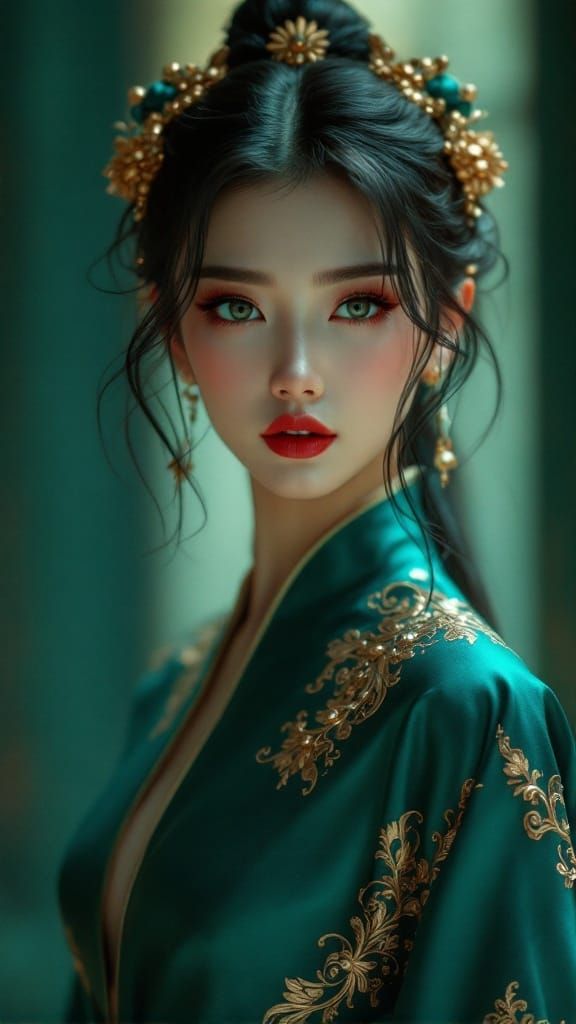 1950s Pin-Up in East Asian Cinematic Rendering Style