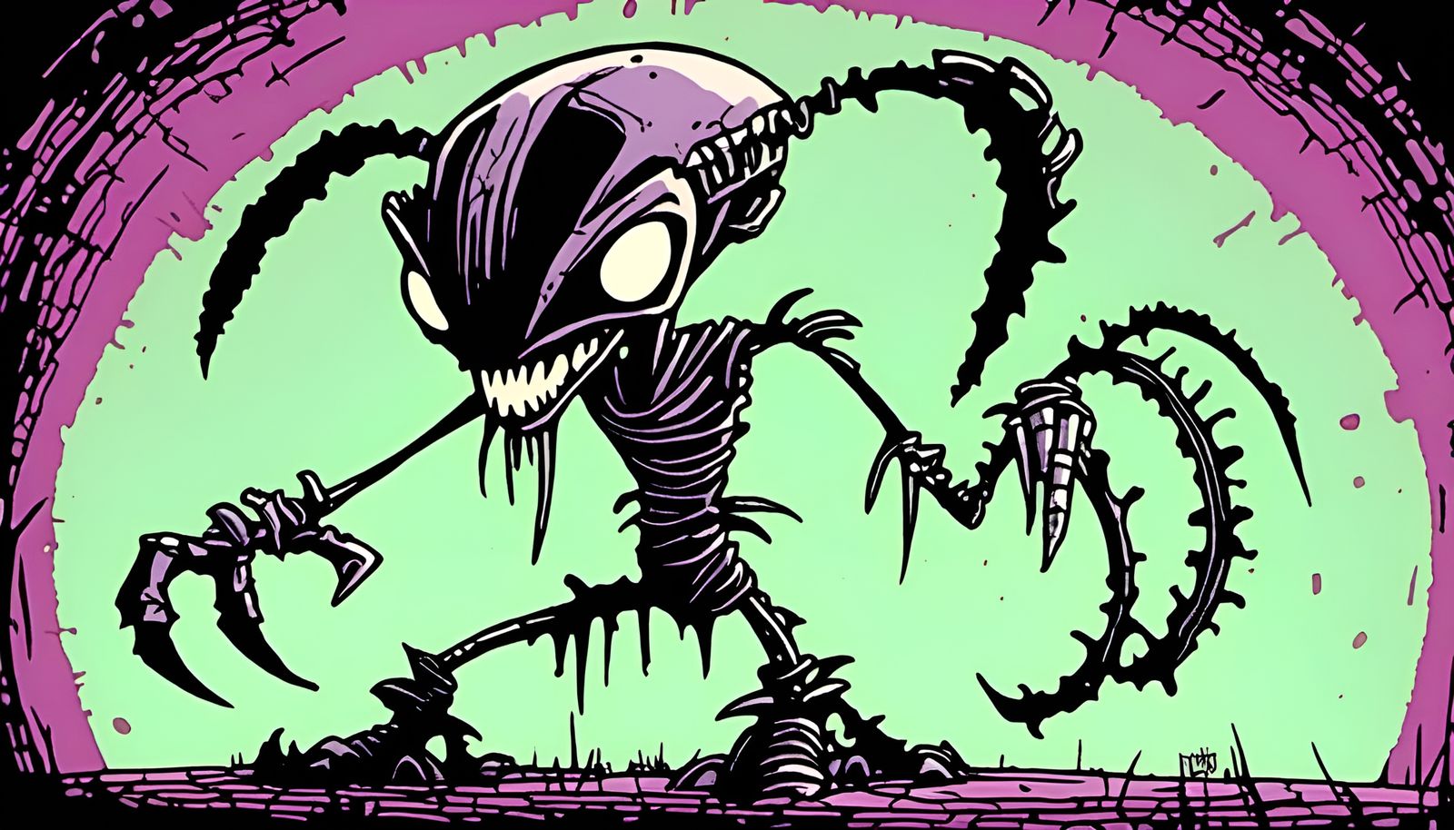 Xenomorph as designed by Jhonen Vasquez V2