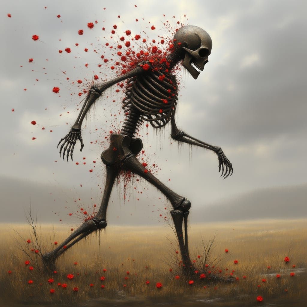 Undead Zombie in Dark Fantasy Oil Painting