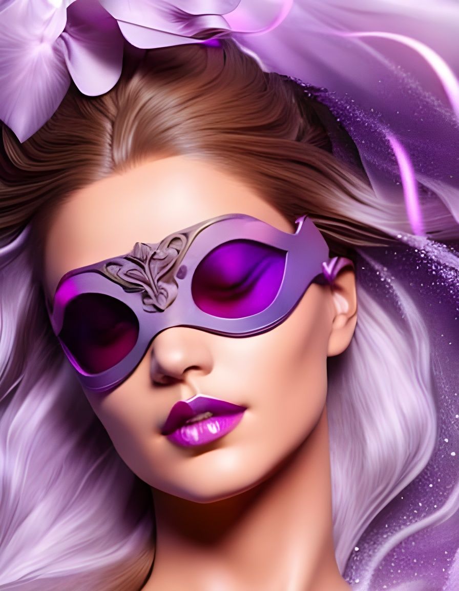 Woman in Sleep Mask: Hyperdetailed Portrait