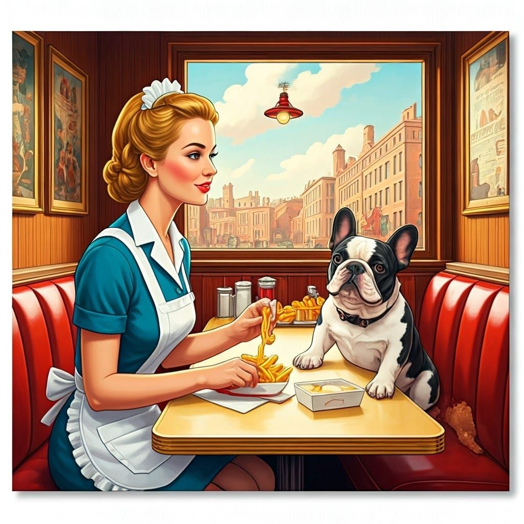 Warm Moment of Friendship at a Classic Diner