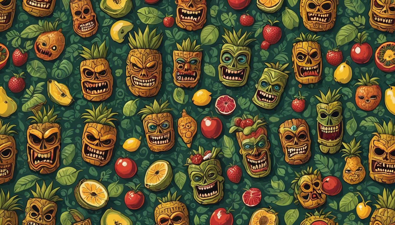 Sinister Tiki Horror with Tropical Fruit