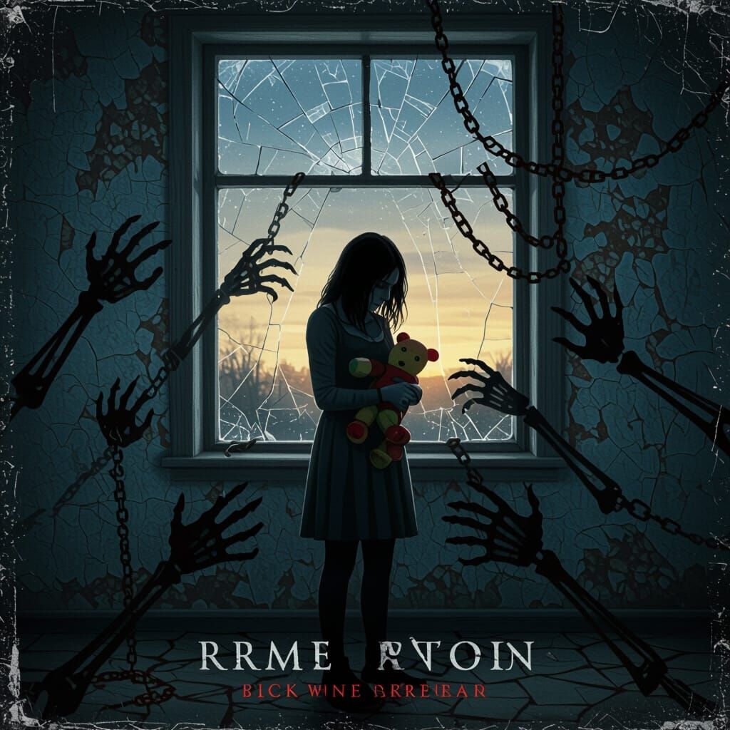 Emotional Album Cover: Woman with Toy in Dim Room