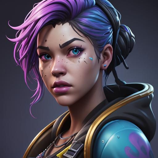 Hyperrealistic Fortnite Skin Splash Art