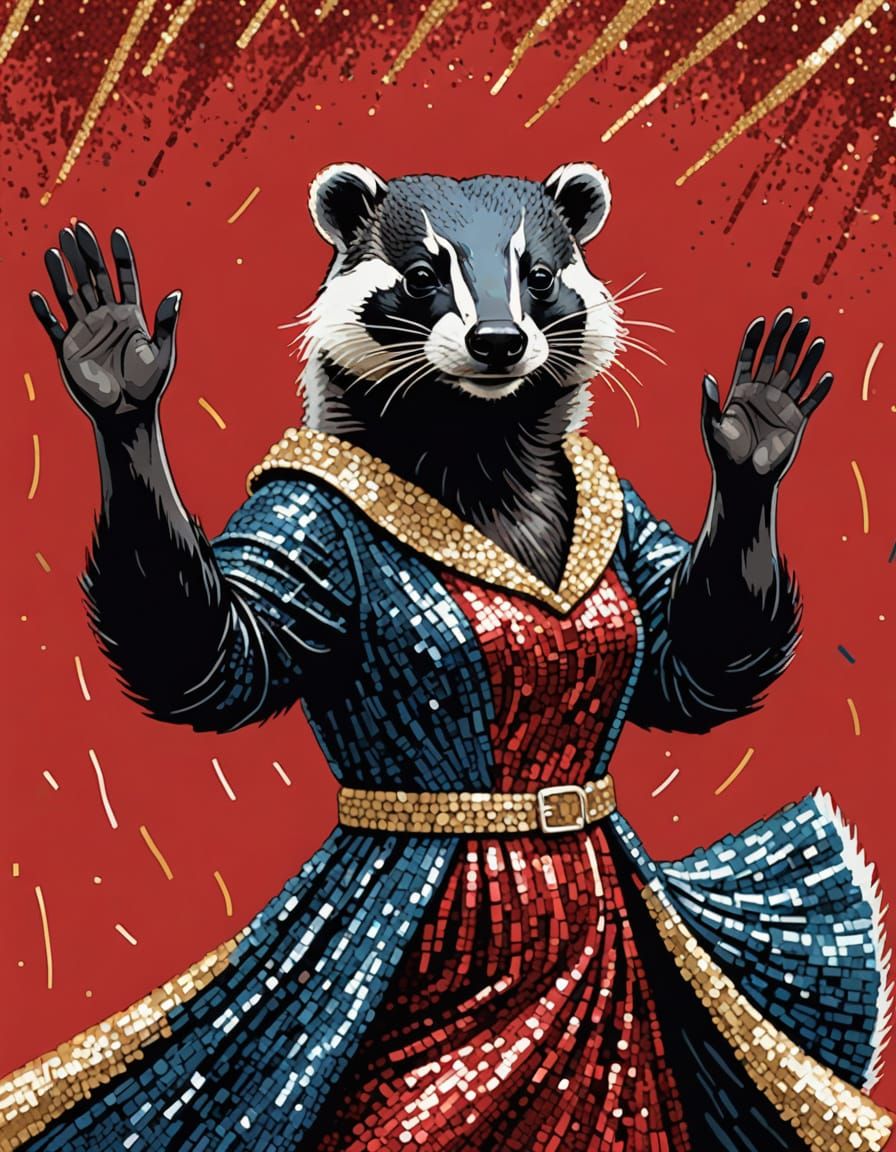 Glamorous Badger Red Carpet Debut