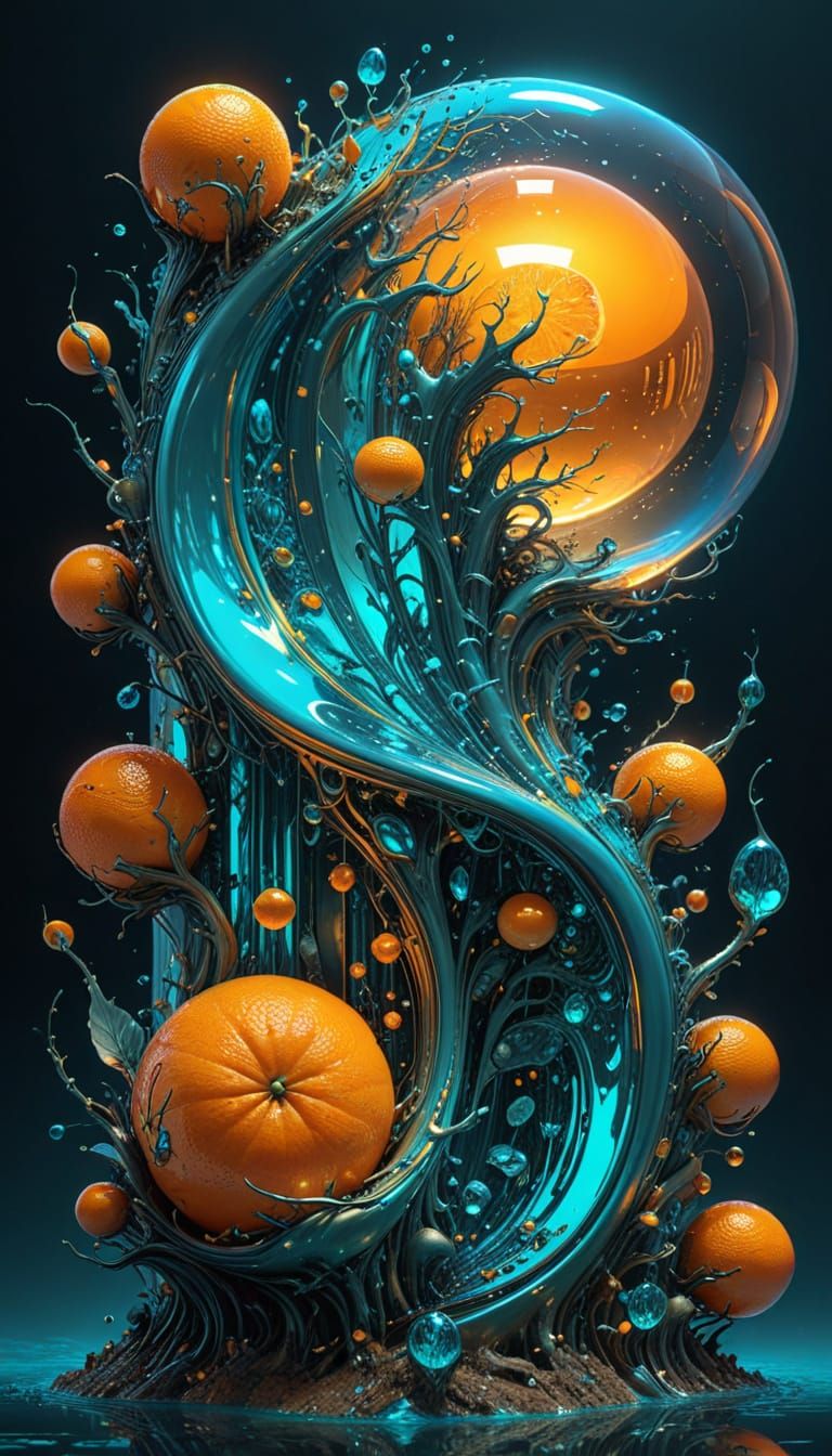 Iridescent Surreal Dreamscape with Holographic Colors