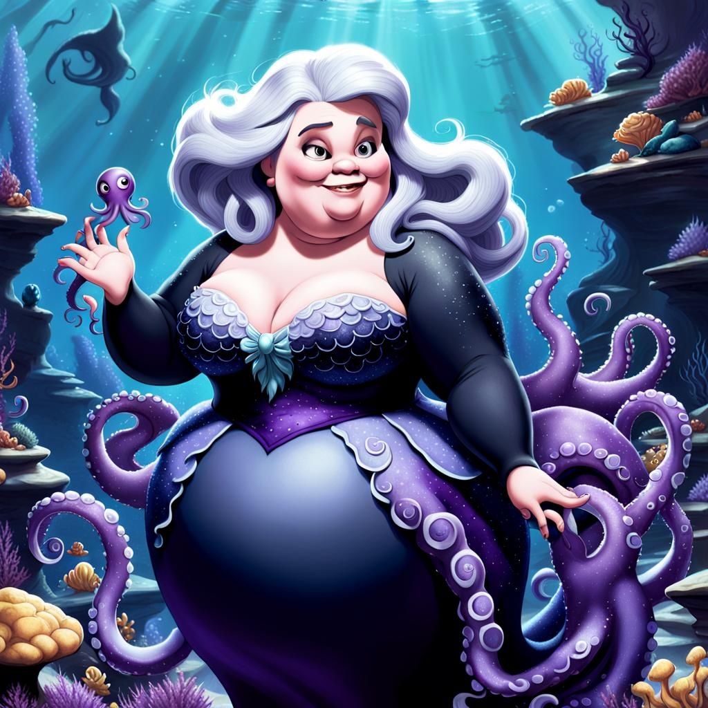Ursula the Sea Witch in 3D Digital Art