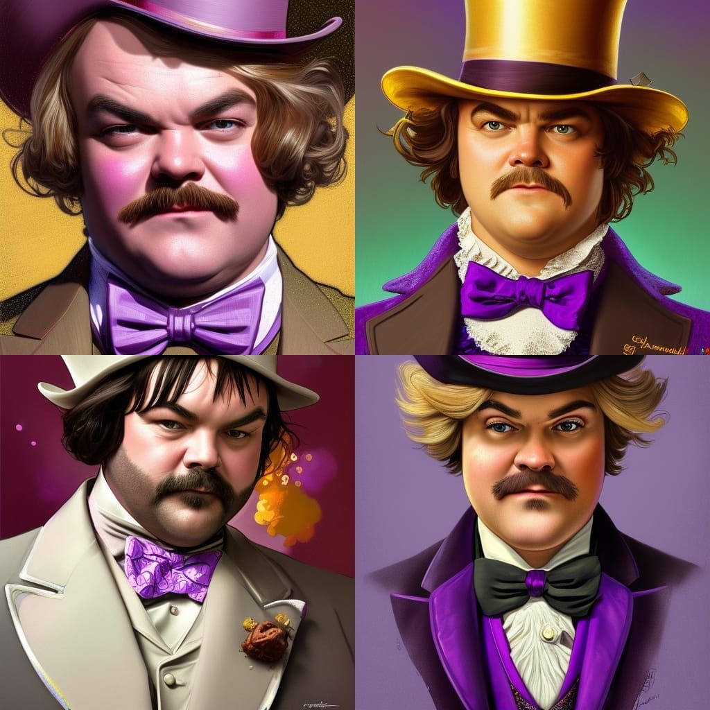 Willy Wonka Portrait in Artgerm Style
