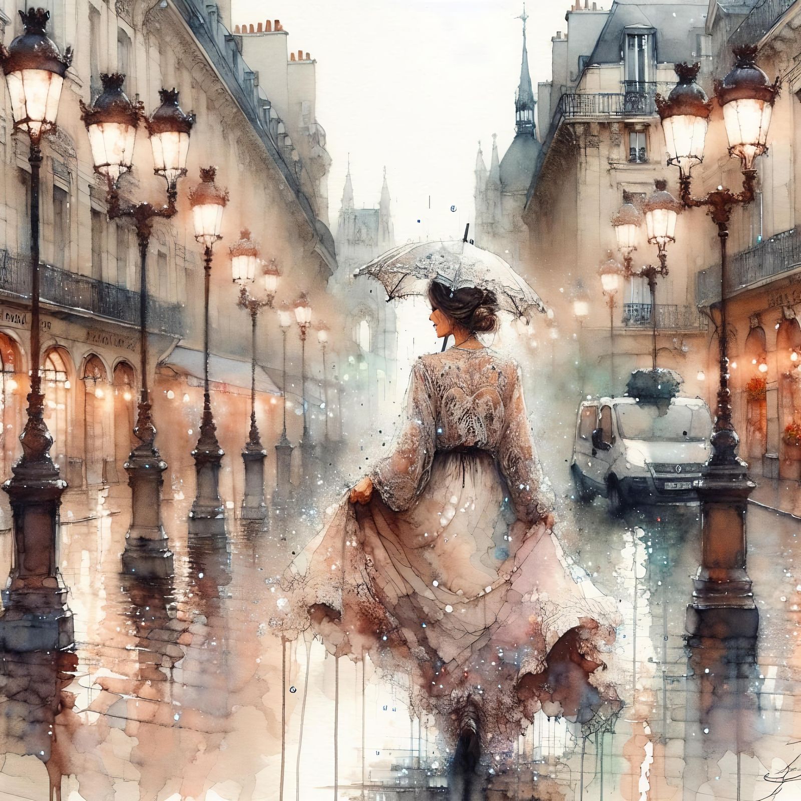 Rainy Evening in Paris