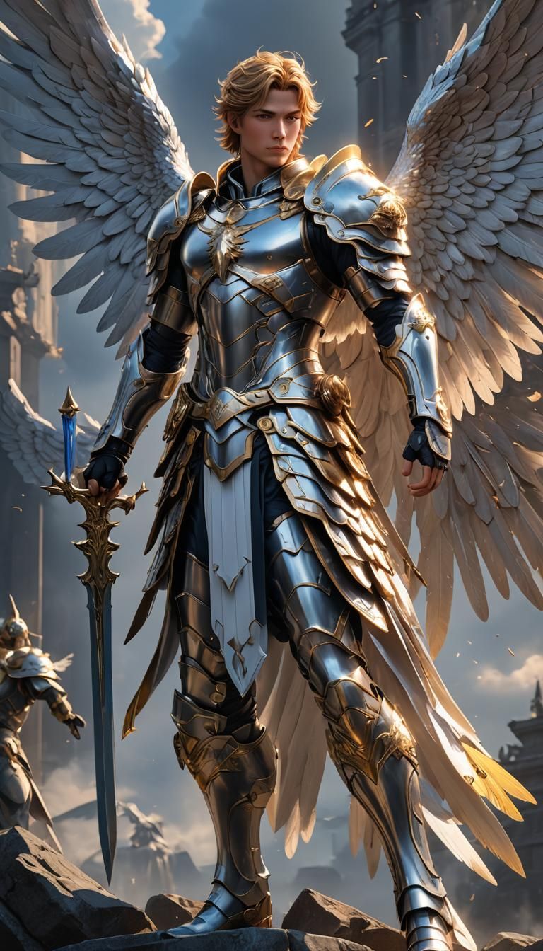 Archangel Michael: Detailed 3D Anime Art