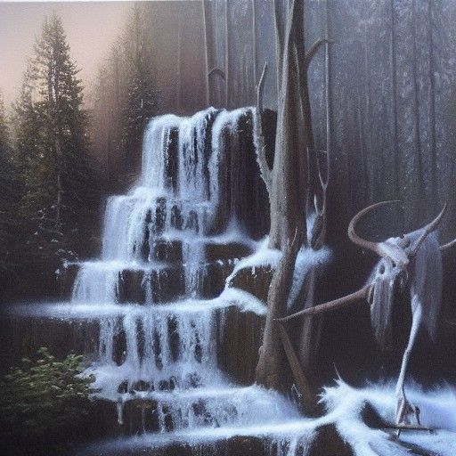 Black Metal Band in Oil Painting by Gurney