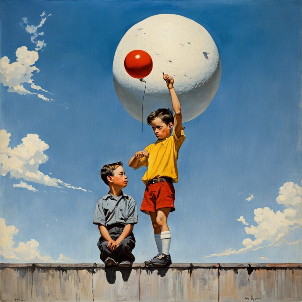 Uncertain Parent's Gaze in Whimsical Realism