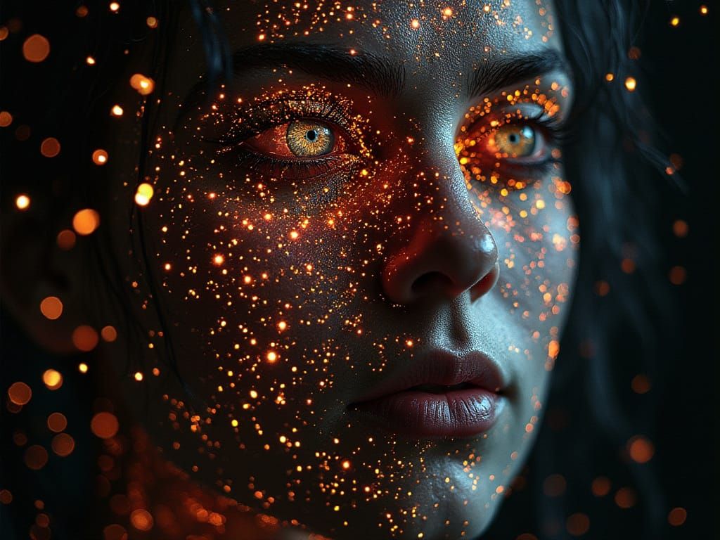 Shining Through - Embroidery on Lasercut Wood