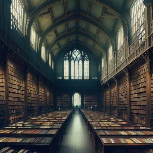 Ethereal Library in Muted Colors