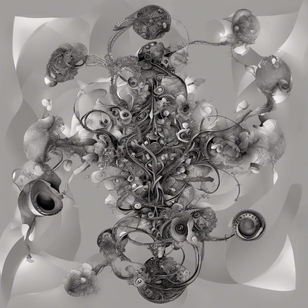 Abstract Fractal Design with 3D Shading