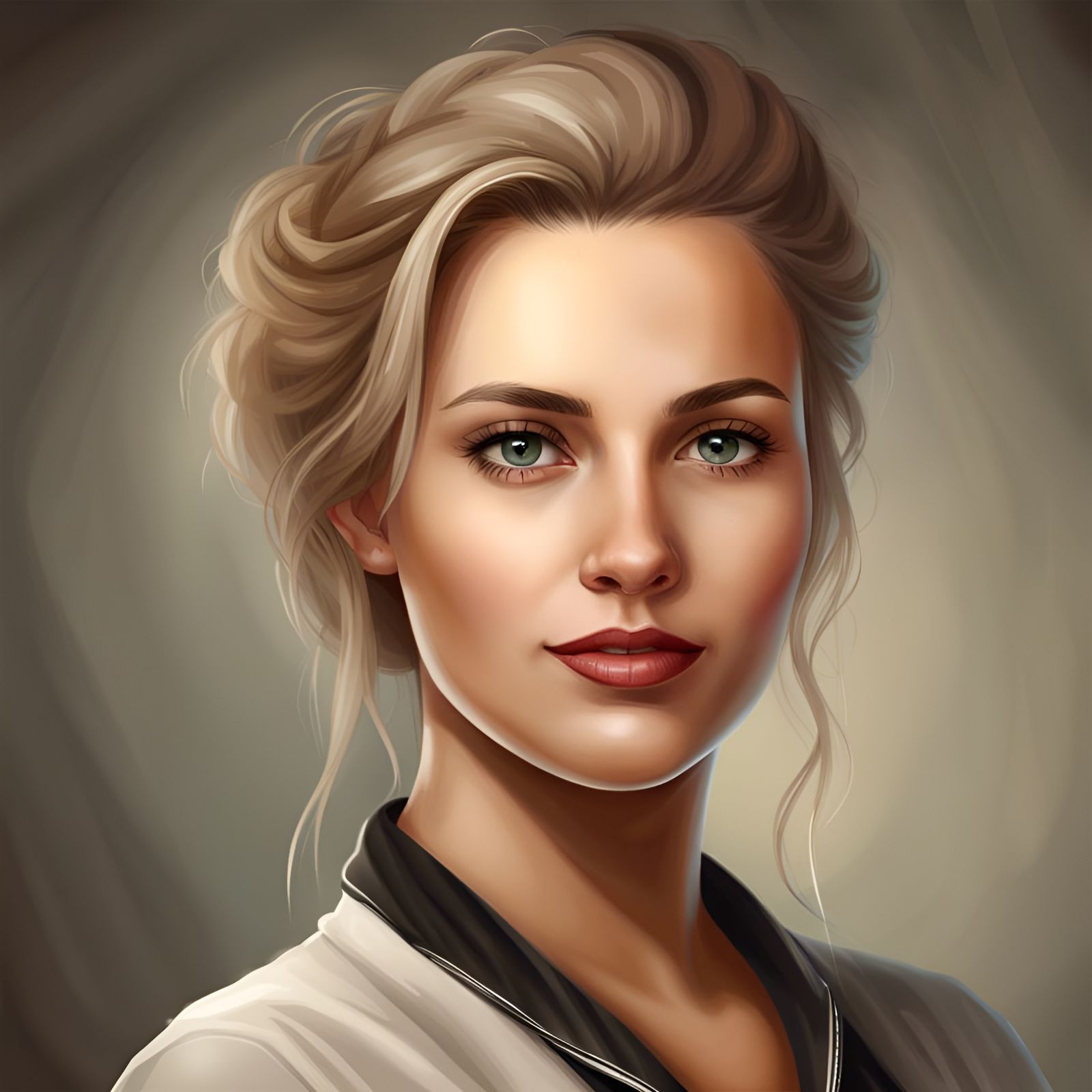 Realistic Portrait of a Beautiful German Woman
