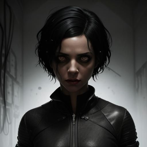 Psychotic Woman in Asylum, Hyperrealistic Concept Art