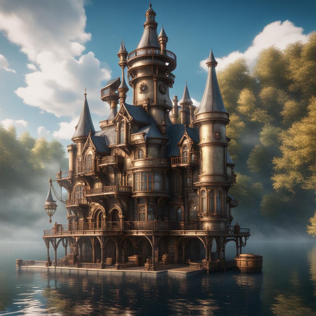 Steampunk Castle island