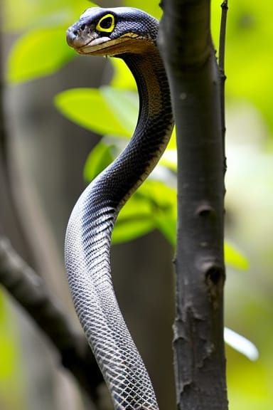 Detailed Portrait of a Royal Python in Nature