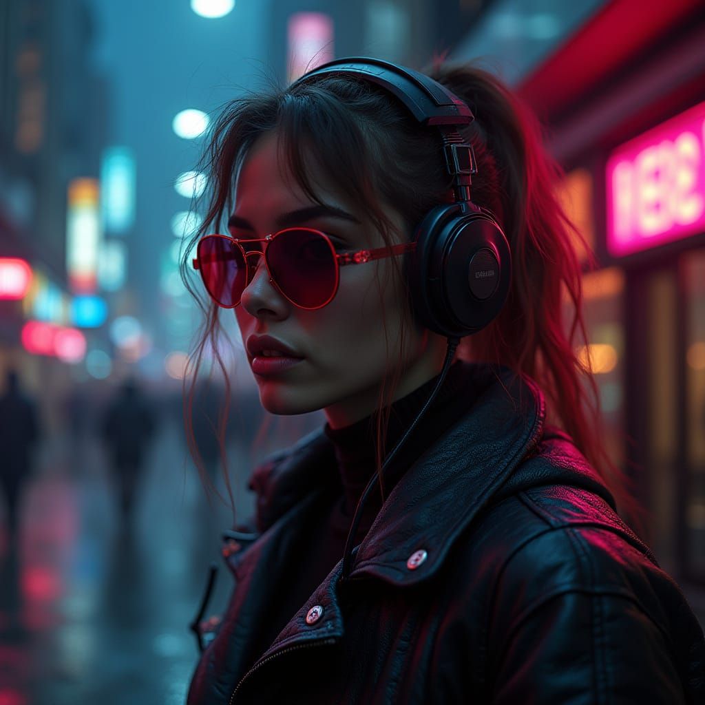 Neon Dreams in a Cyberpunk Metropolis