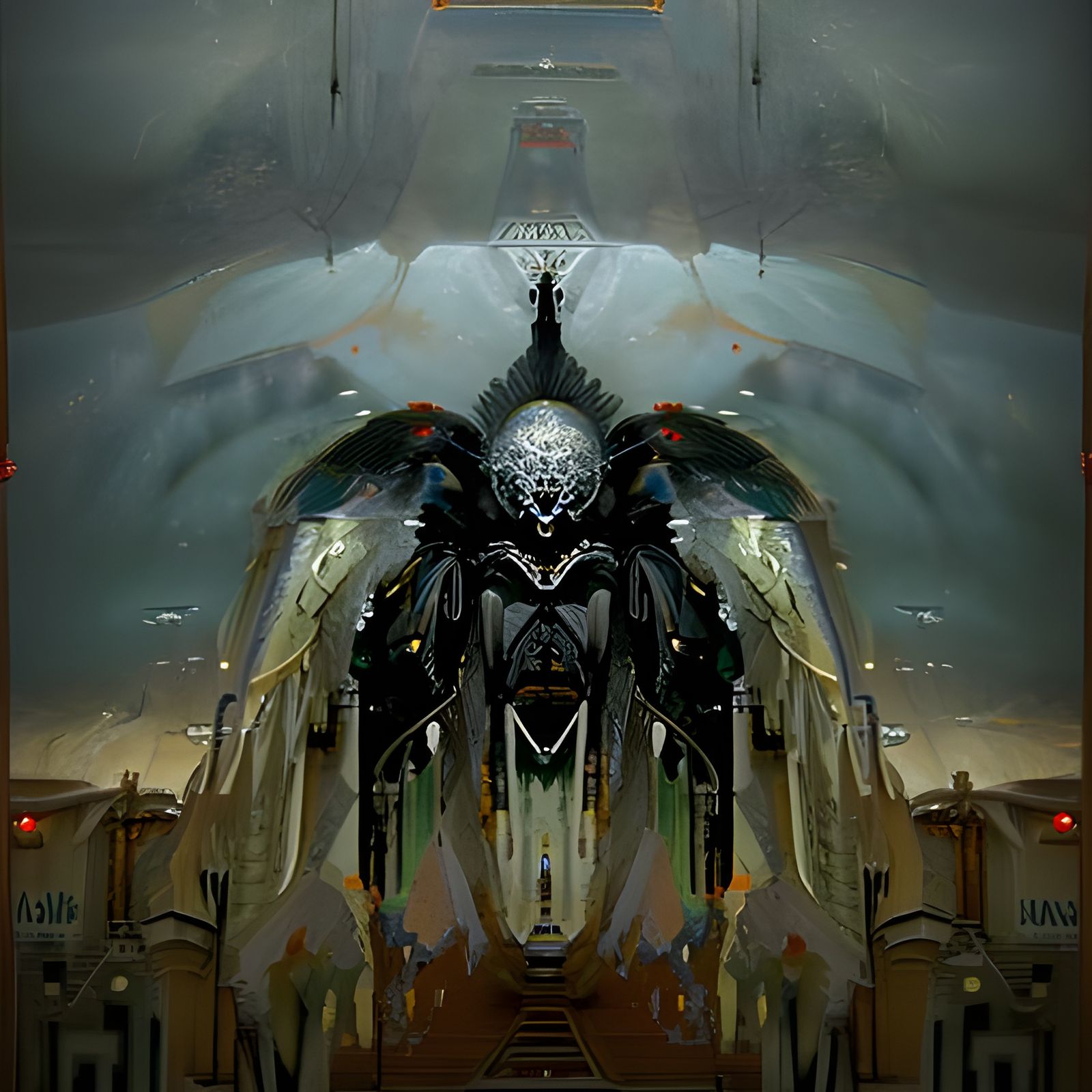 Corrupted Angel of Death in Ominous Dystopia
