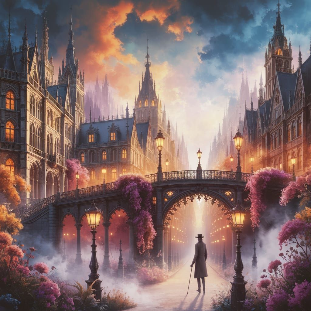 Misty Mystery Town Bridge