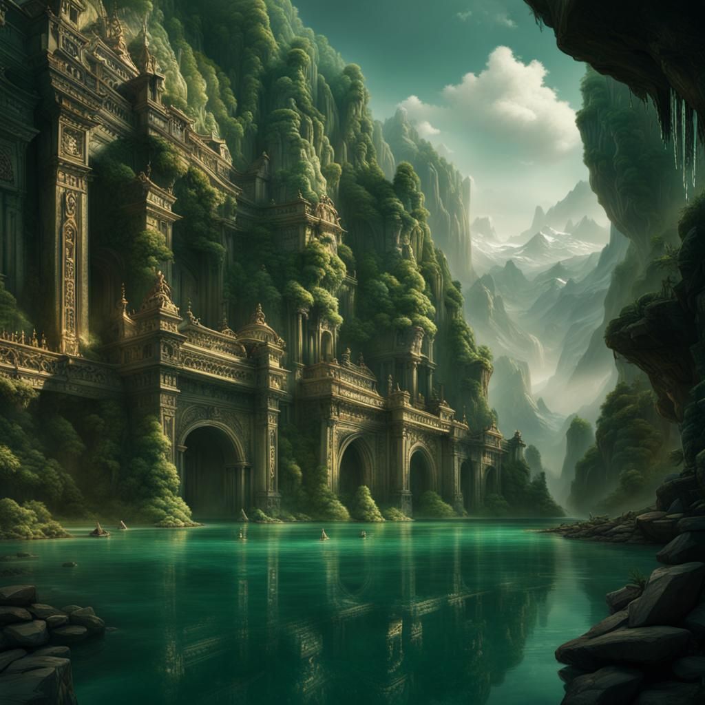 Dramatic Jade Digital Matte Painting