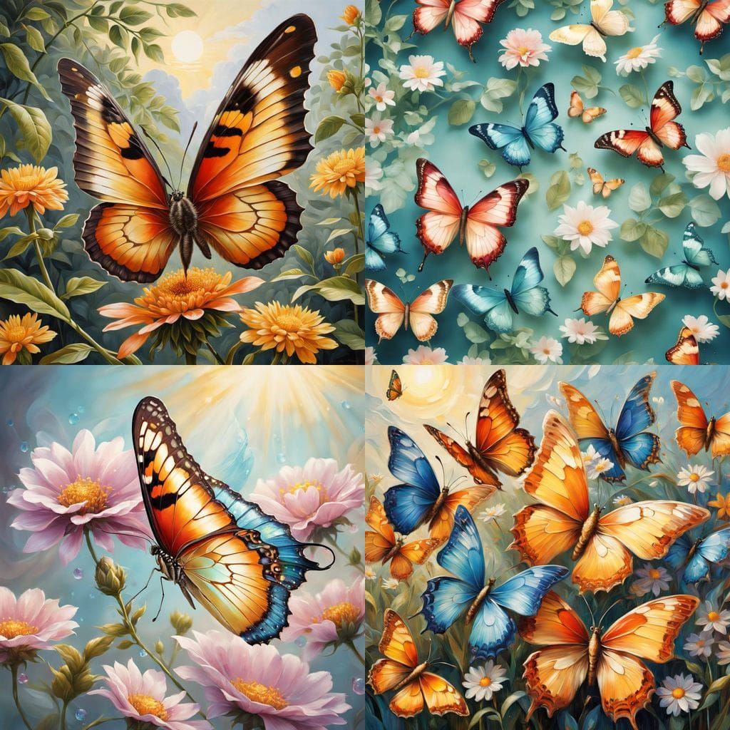 Delicate Butterflies in Vibrant Color