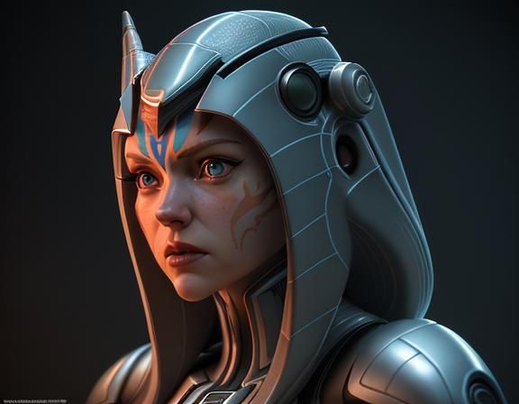 Ahsoka as GLaDOS in Comic Book Art