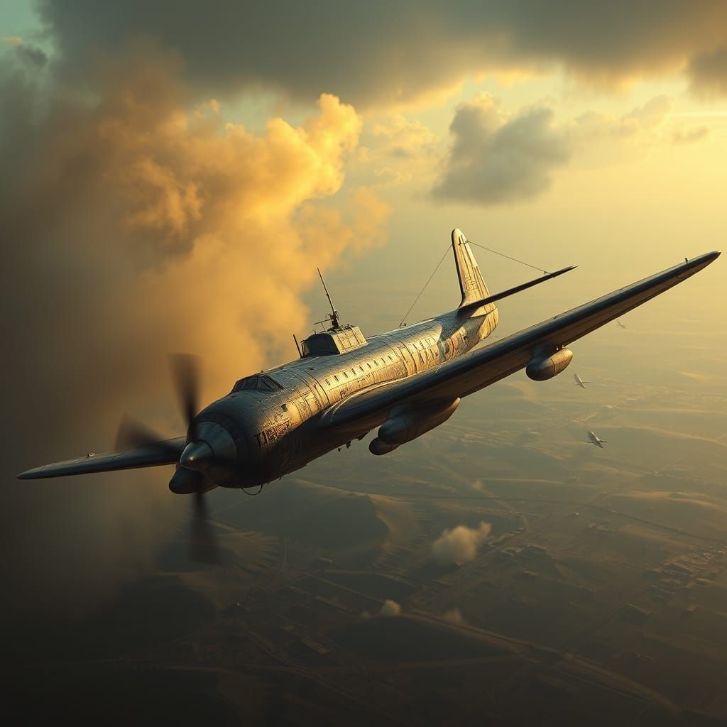 WW2 Flying Fortress Concept Art in Unreal Engine 5