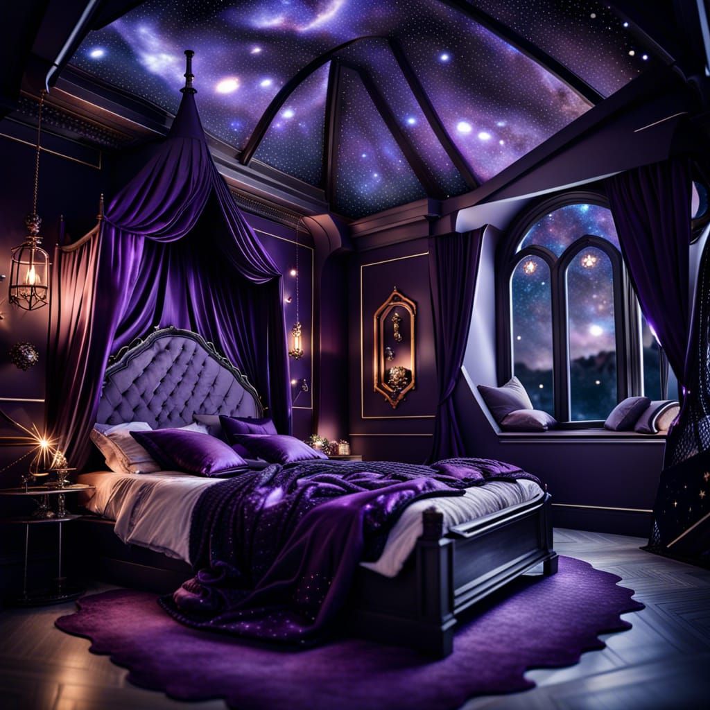 Gothic Bedroom Dream Under the Stars