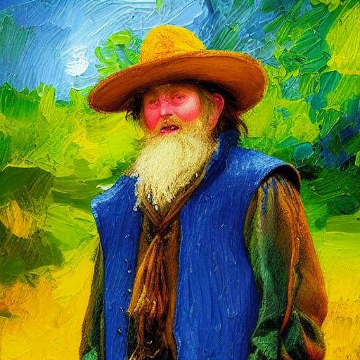 Tom Bombadil Painting in Neo-Impressionism Style