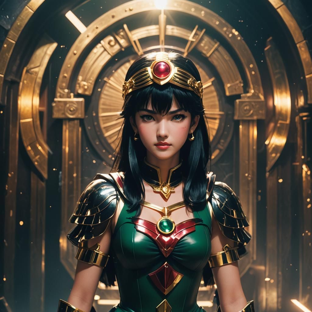 Sailor Pluto at Time-Space Door, Realistic Anime