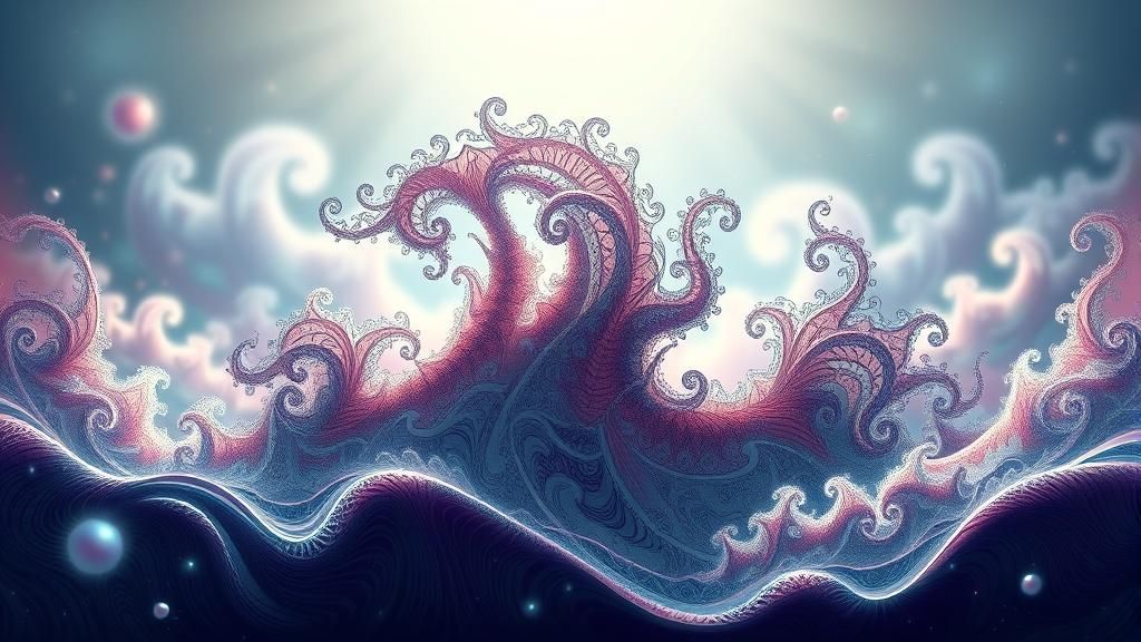 Abstract Vector Fractal with 3D Shading