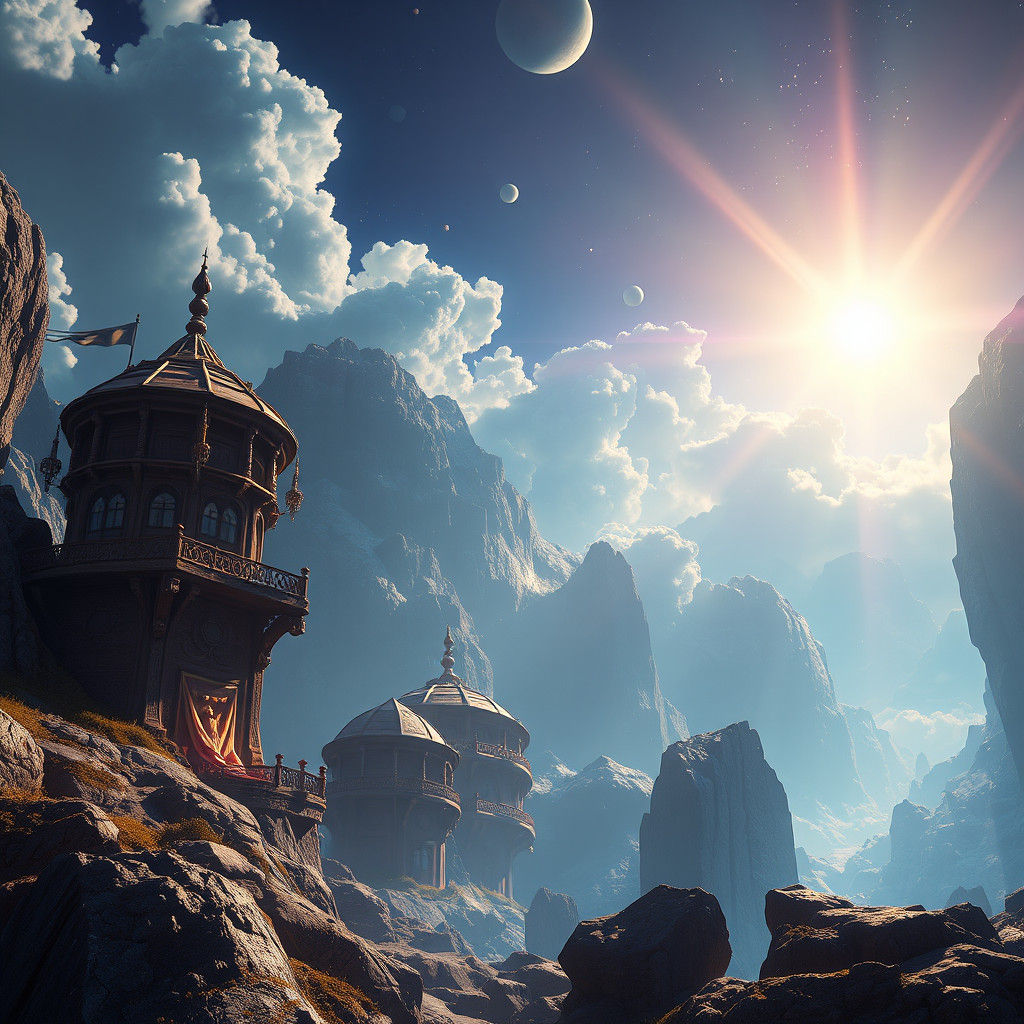 Fantastical Detailed Matte Painting in Deep Color